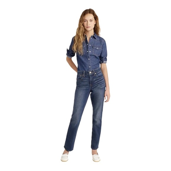 J. Crew Jeans Slim Broken-In Boyfriend Jeans Women Sz 25 x28 Whiskered Denim - Picture 1 of 12